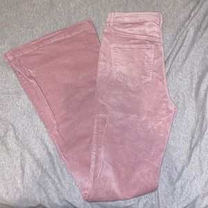 Pink Bell Bottom Corduroy Jeans